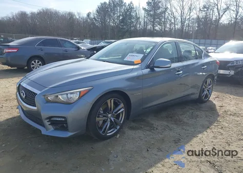 2015 Infiniti Q50 Hybrid Premium/Sport из США, поврежденный, VIN JN1AV7AR9FM850824